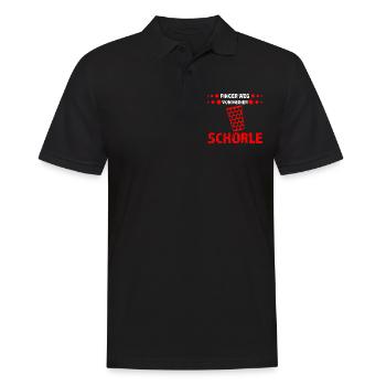 Schorle Pfälzer Weinschorle Geschenk - Männer Poloshirt - Schwarz - Vorne - Kai (181cm)