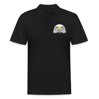 eagle head - Men's Polo Shirt - black - Front - Kai (181cm)