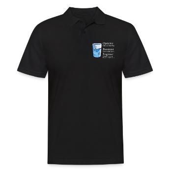 Funny Engineer Glass Is As Big - Männer Poloshirt - Schwarz - Vorne - Kai (181cm)