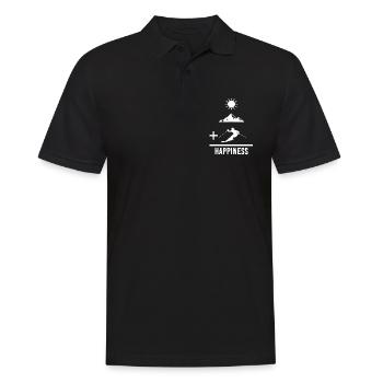 Vacances de ski math blanc - Polo Homme - noir - Devant - Kai (181cm)