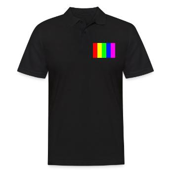 Rainbow - Men's Polo Shirt - black - Front - Kai (181cm)
