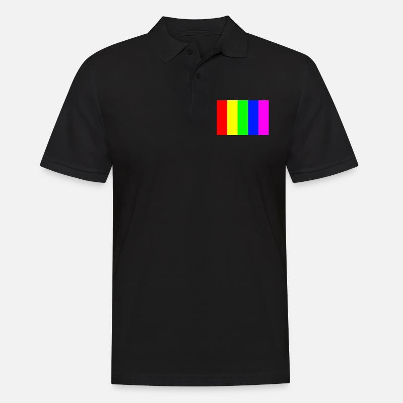 Rainbow - Männer Poloshirt - Schwarz