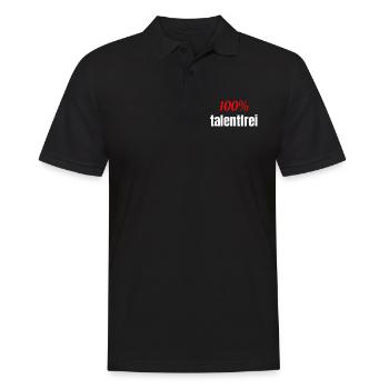 100% talentfrei ohne Talent Spruch - Männer Poloshirt - Schwarz - Vorne - Kai (181cm)