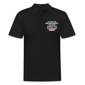 Patentante Familie Taufpatin Geschenk - Männer Poloshirt - Schwarz - Vorne - Kai (181cm)