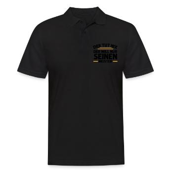 Meister Handwerk Meister Prüfung Geschenk - Männer Poloshirt - Schwarz - Vorne - Kai (181cm)