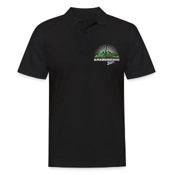 Alpenüberquerung Alpen Überquerung 2025 Wandern - Männer Poloshirt - Schwarz - Vorne - Kai (181cm)