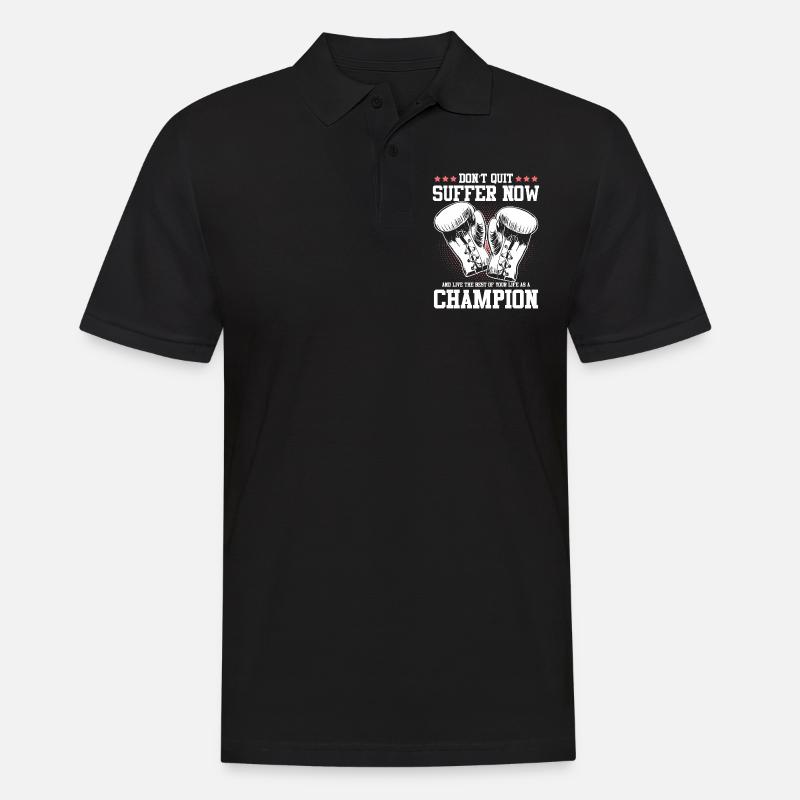 Boxing Boxhandschuhe - Männer Poloshirt - Schwarz