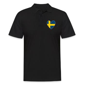 Suède Coeur - Polo Homme - noir - Devant - Kai (181cm)