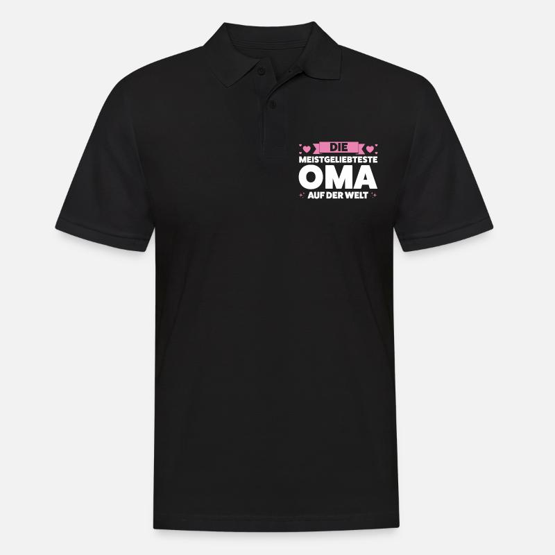 Oma Großmutter Großmütter Geschenk - Männer Poloshirt - Schwarz