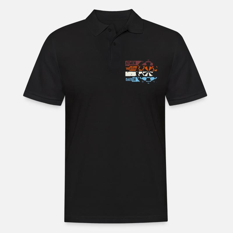 Darts Darten Darter Geschenk - Männer Poloshirt - Schwarz