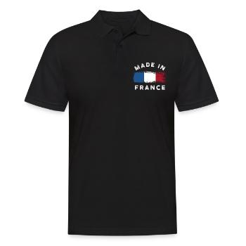 Made in France - France Flag - Men's Polo Shirt - black - Front - Kai (181cm)