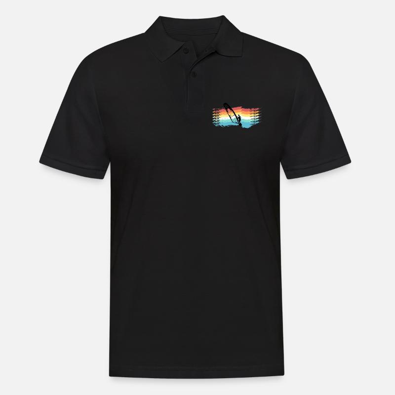 Windsurfing - Männer Poloshirt - Schwarz