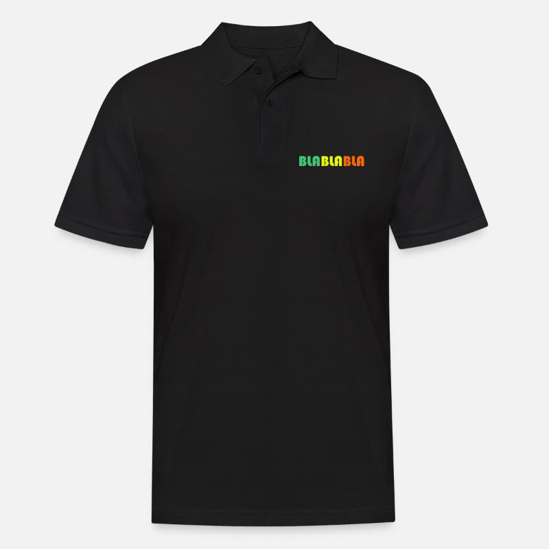BLABLABLA - Männer Poloshirt - Schwarz