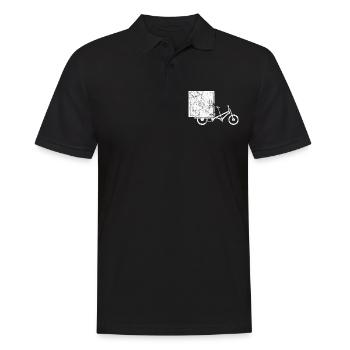 Cargo bike for transport and leisure - Men's Polo Shirt - black - Front - Kai (181cm)