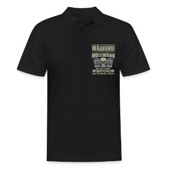 Müllmann Müllabfuhr Müllwerker Mülllader Geschenk - Männer Poloshirt - Schwarz - Vorne - Kai (181cm)