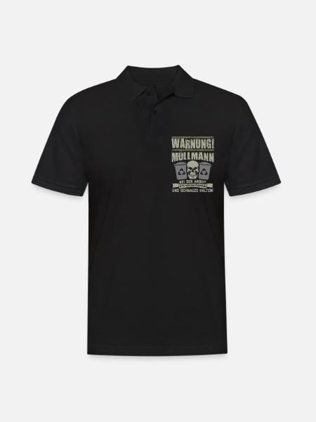 Müllmann Müllabfuhr Müllwerker Mülllader Geschenk - Männer Poloshirt - Schwarz