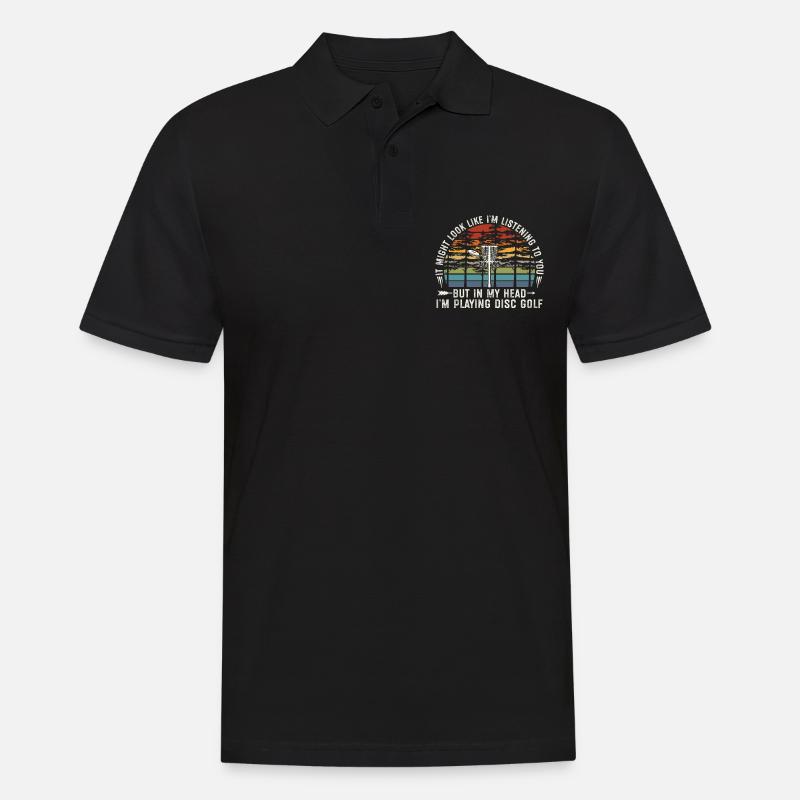 Discgolf Discgolfer Discgolfer Gift - Men's Polo Shirt - black