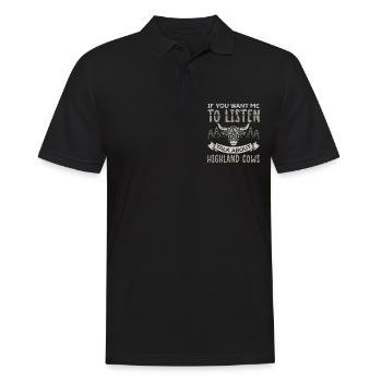 Les highlands écossais | Highland Cow Cadeau - Polo Homme - noir - Devant - Kai (181cm)
