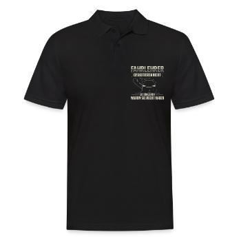 Fahrlehrer Fahrschule Fahrschullehrer Geschenk - Männer Poloshirt - Schwarz - Vorne - Kai (181cm)