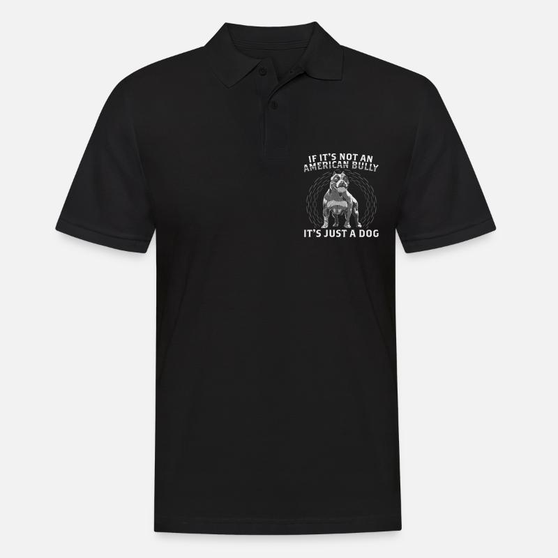 American Bully Hunde | Hundebesitzer Geschenk - Männer Poloshirt - Schwarz