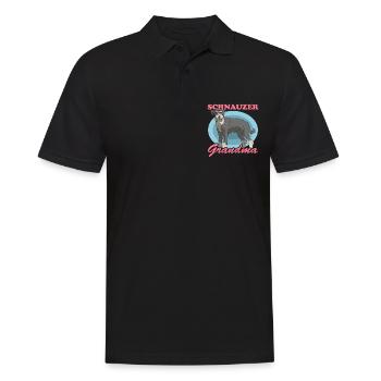 Schnauzer Grand-mère Chien Propriétaire de chien Cadeau - Polo Homme - noir - Devant - Kai (181cm)