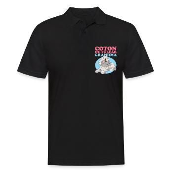 Coton de Tuléar Grand-mère Propriétaire de Chien Cadeau - Polo Homme - noir - Devant - Kai (181cm)