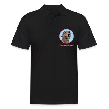 Weimaraner Maman | Cadeau de propriétaire de chien de chien - Polo Homme - noir - Devant - Kai (181cm)