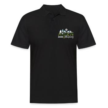 Alpenüberquerung Alpen Überquerung 2025 Edelweiß - Männer Poloshirt - Schwarz - Vorne - Kai (181cm)