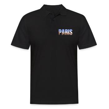 Paris City - Männer Poloshirt - Schwarz - Vorne - Kai (181cm)