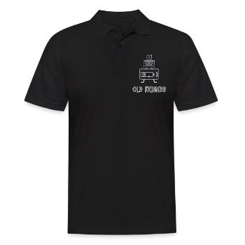 Alte Freunde - Männer Poloshirt - Schwarz - Vorne - Kai (181cm)