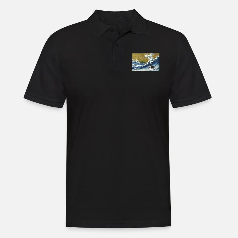 Corgi - Männer Poloshirt - Schwarz