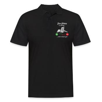 Le Jiu Jitsu m’appelle et je dois y aller - Polo Homme - noir - Devant - Kai (181cm)