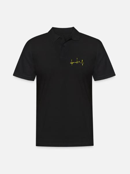 Dortmund Herzschlag Ruhrpott Schwarz Gelb Stadion - Männer Poloshirt - Schwarz