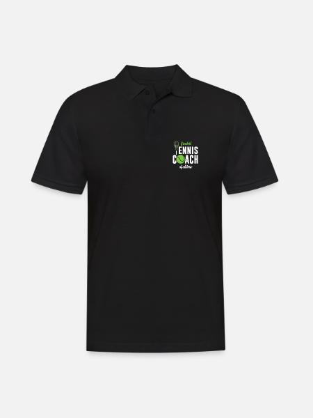 Largest tennis coach ever - Men's Polo Shirt - black