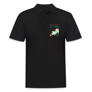 Every Year The Same Funny Christmas Dog - Men's Polo Shirt - black - Front - Kai (181cm)