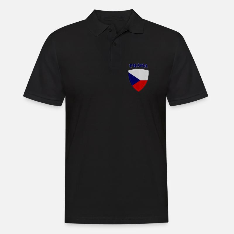 Prag - Männer Poloshirt - Schwarz