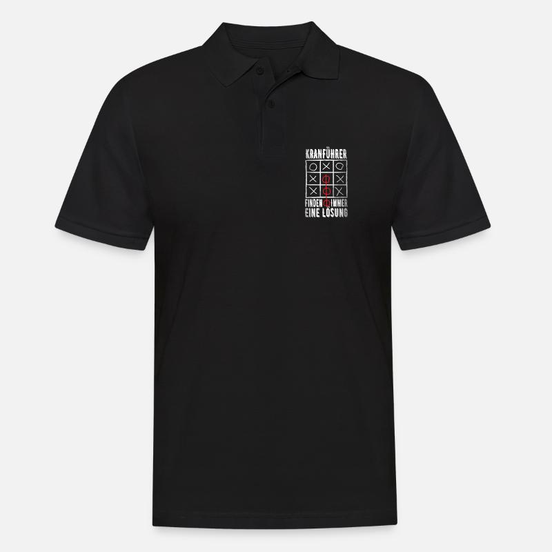Kranführer - Männer Poloshirt - Schwarz