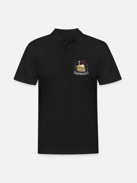 Sandwich - Männer Poloshirt - Schwarz