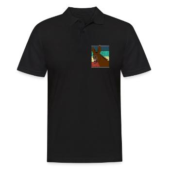Maultier Muli Esel Pferd Vintage Geschenk - Männer Poloshirt - Schwarz - Vorne - Kai (181cm)