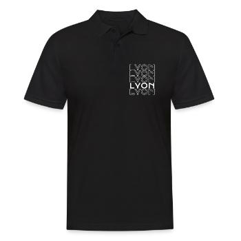 Grille de fautes de frappe de Lyon - Polo Homme - noir - Devant - Kai (181cm)