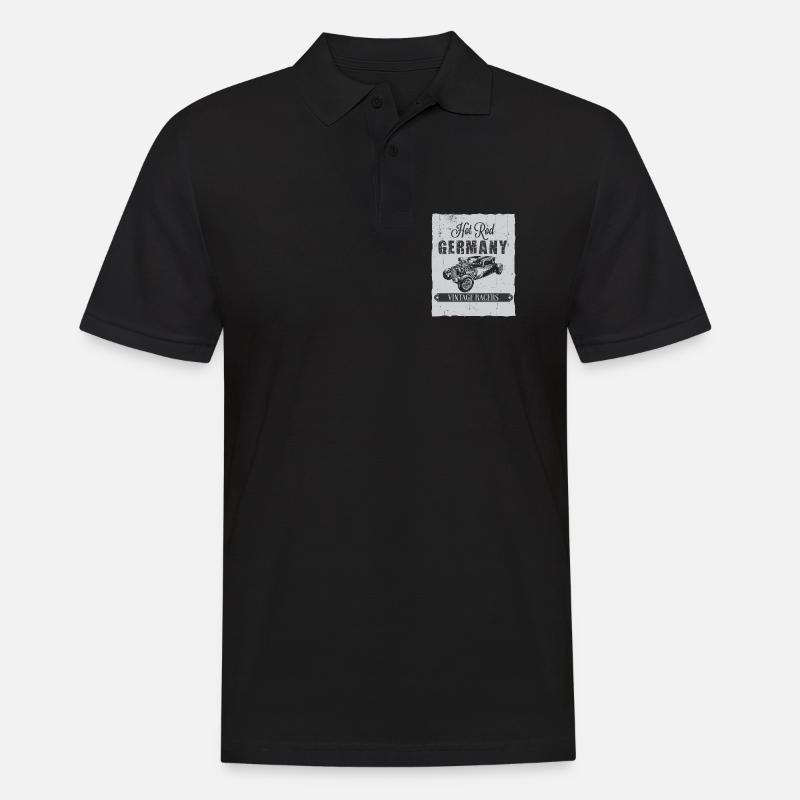 Hotrod Germany - Männer Poloshirt - Schwarz