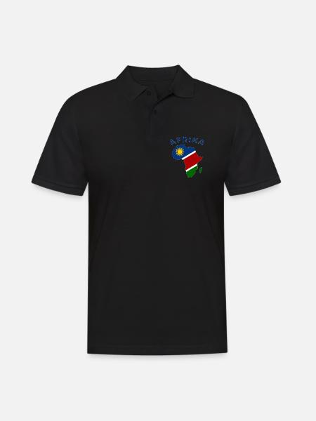 Namibia Landkarte Afrika - Männer Poloshirt - Schwarz