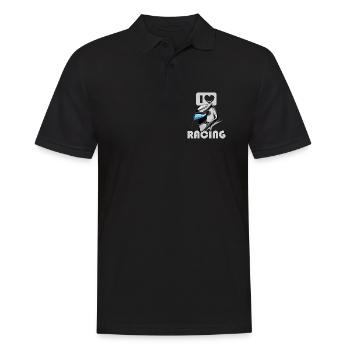 I Love Racing Racing Motorcycle Car Icon - Men's Polo Shirt - black - Front - Kai (181cm)