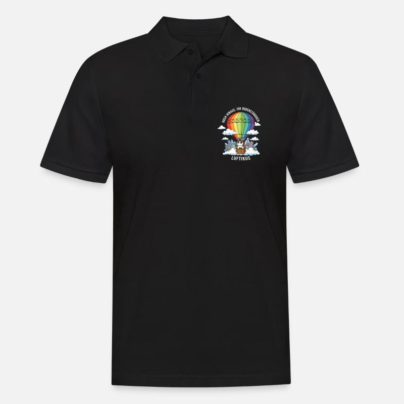 Luftikus-Einhorn - Männer Poloshirt - Schwarz