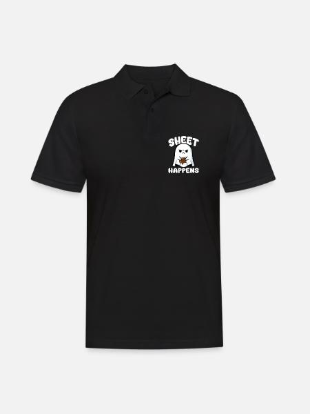 BLATT PASSIERT - GHOST HALLOWEEN - Männer Poloshirt - Schwarz