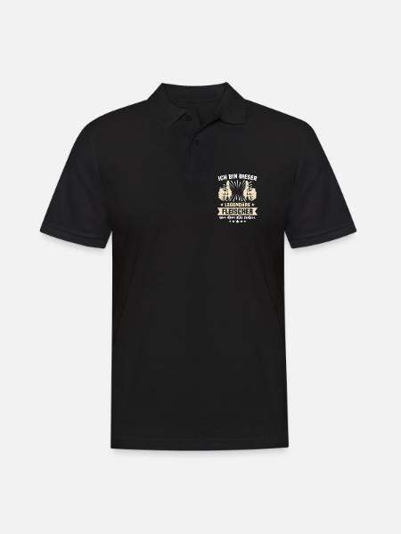 Fleischer Sprüche - Männer Poloshirt - Schwarz