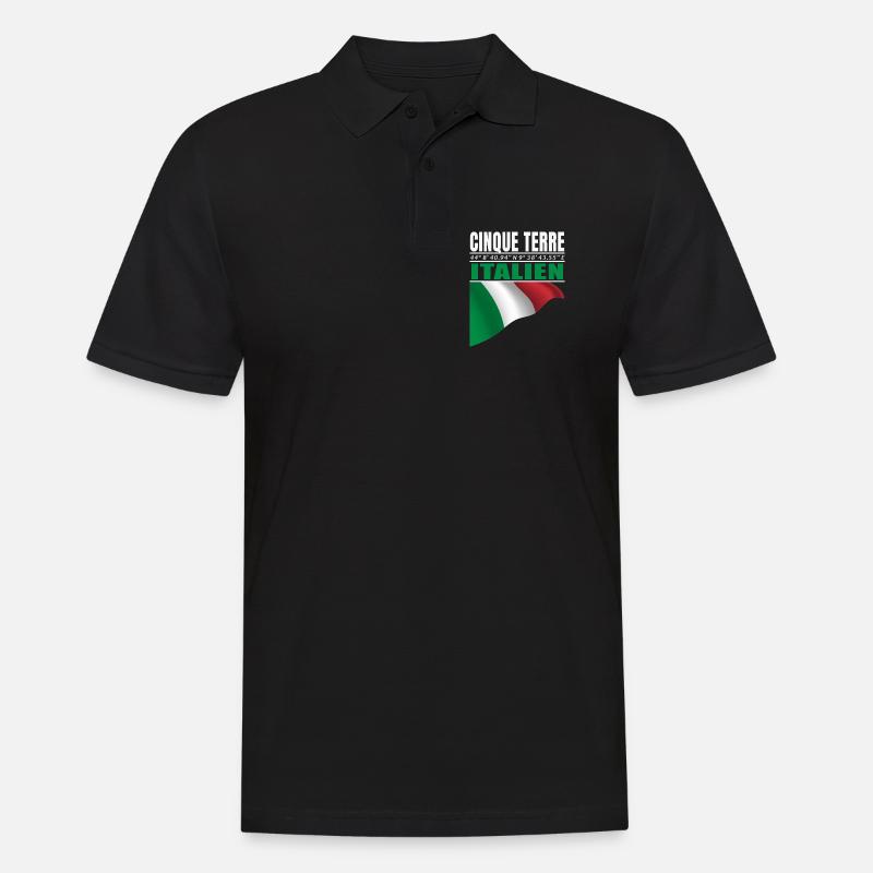 Cinque Terre - Männer Poloshirt - Schwarz