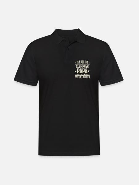 Klempner Papa - Männer Poloshirt - Schwarz