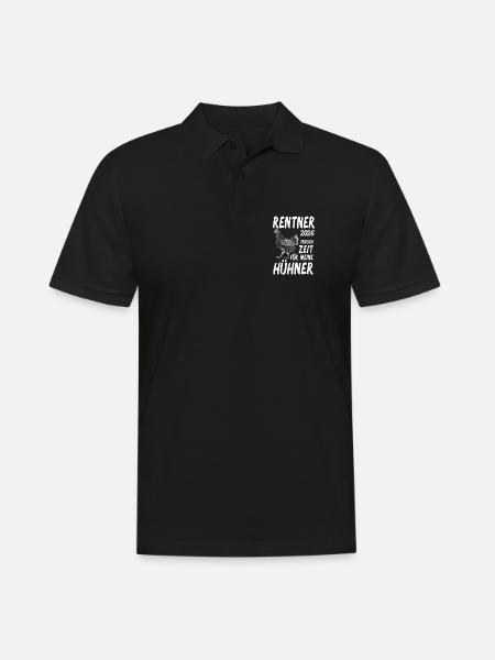 Rentner 2026 Hühner - Männer Poloshirt - Schwarz