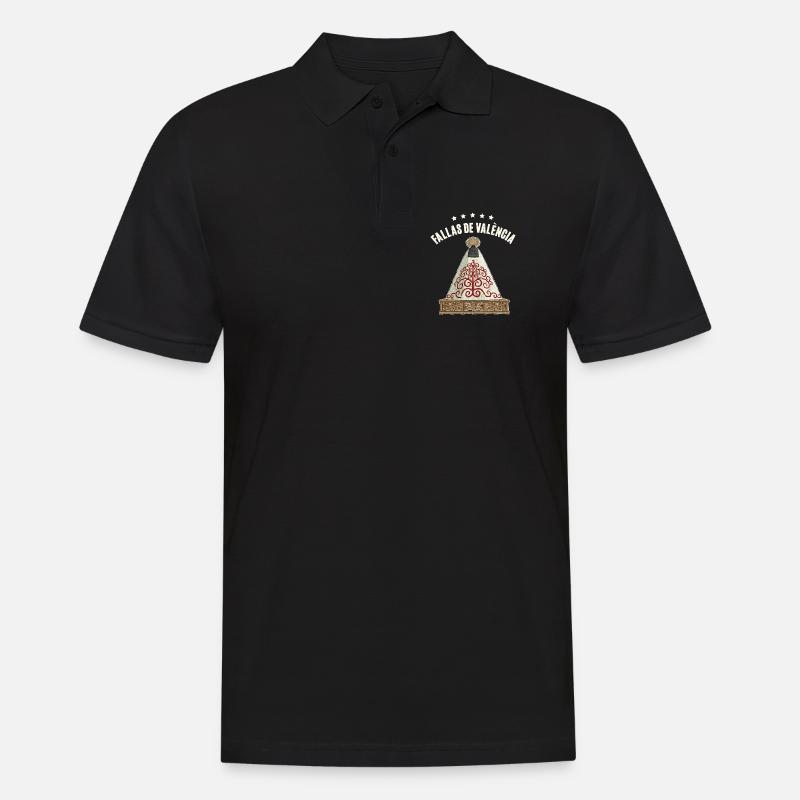 Fleurs de Fallas de Valencia - Polo Homme - noir